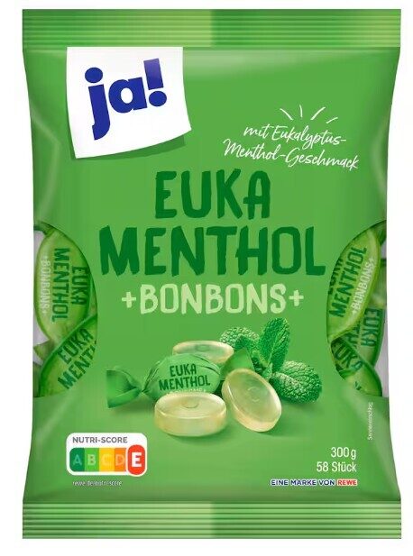 ja! Euka Menthol eikaliptu mentola ledenes, 300 g